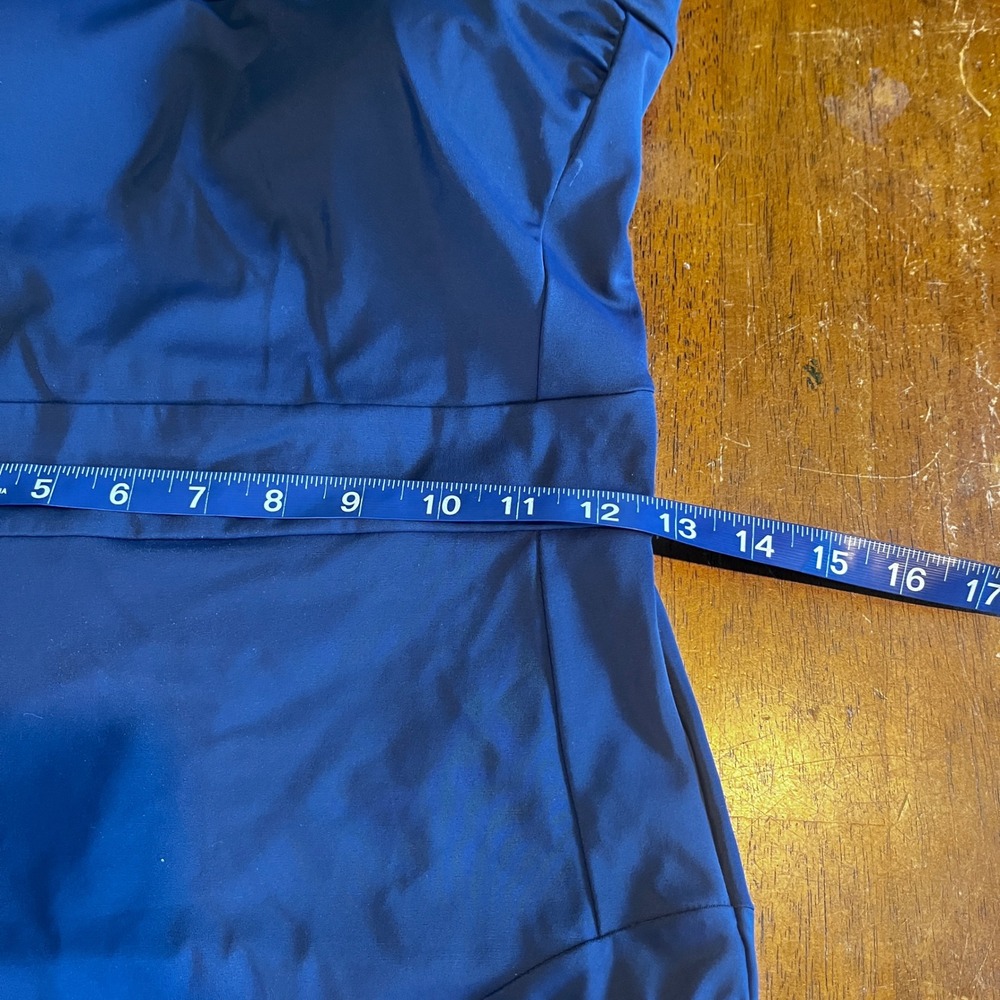 Boden Navy Blue Santorini Halter One Piece Swimsuit Padded Ruched Womens US 6L - Picture 6 of 11